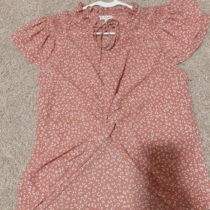 Boutique Pink Cheetah Blouse (large)